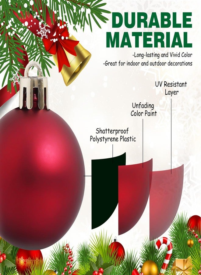 TranquilBliss 36 Pcs-1.57" Christmas Ball Ornaments, Shatterproof Hanging Balls, Tree Decorations for Xmas Tree, Wreath Decor, Holiday Party, Burgundy - Image 5